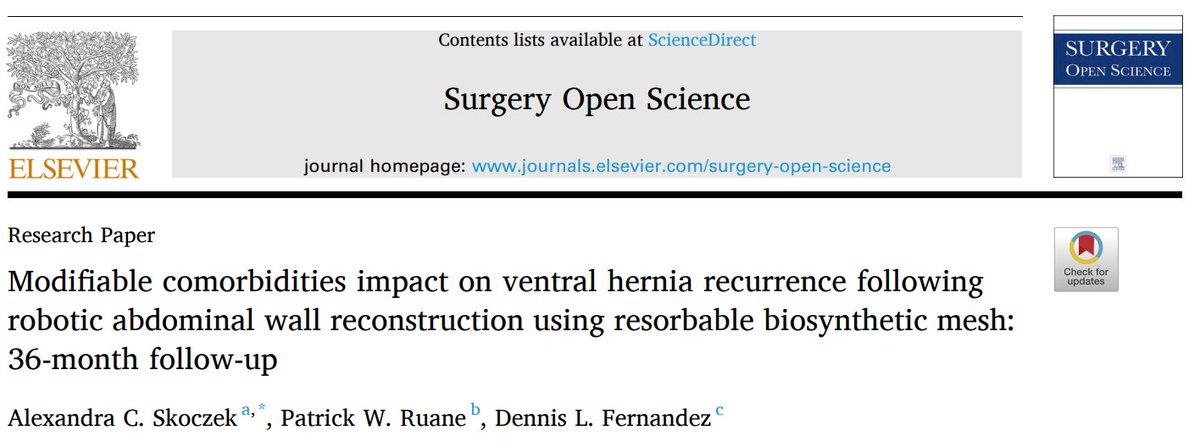 I never thought it was possible to love hernias this much but here we are 🤷‍♀️

Finally, the largest portion of my research has been published!  Check out <a href="/pat1ruane/">Patrick Ruane</a> and I's work on robotic TAR hernia repairs and stay tuned for the second half coming soon (hopefully🤞)

Link 🔗: ⬇️