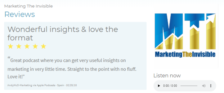 Wonderful insights and love the format!
⭐⭐⭐⭐⭐

Thank you for your heartwarming support for Leadsology's Marketing The Invisible

Catch the MTI via Apple Podcast: lnkd.in/fg6Dhw3

Or visit lnkd.in/fu5Kjud