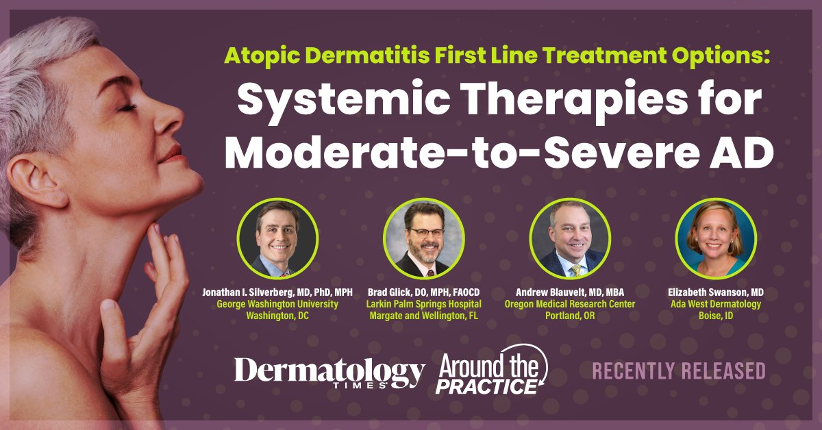 DermTimesNow's tweet photo. Elizabeth Swanson, MD, shares pearls on communicating with AD patients uncertain about self-administered injection in this recent Around the Practice episode.
Watch here: https://t.co/06UaFxf7K3 https://t.co/5GlSYb8wD3