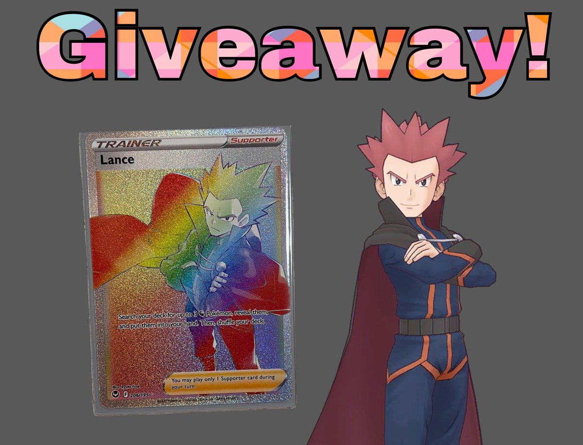 PokemonTCGaymer's tweet image. Pokémon card giveaway! Do you want to win this rainbow Lance card? If so all you gotta do is follow the rules below:

1. Follow @PokemonTCGaymer 
2. Like this post!  
3. Retweet
4. Tag at least one friend! 

Winner will be selected after I reach 100 followers! USA only!