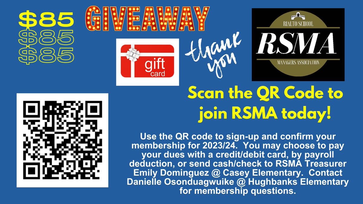 Game On! Thank you to all of our amazing leaders for joining RSMA! It’s never too late! Scan the QR code and join today!