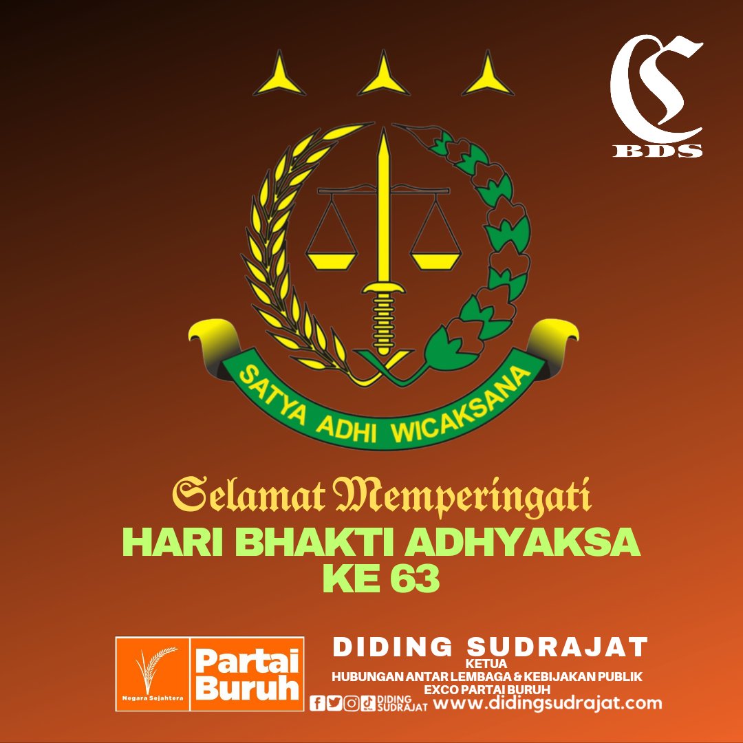 SUDRAJATDIDING's tweet photo. Selamat Memperingati
Hari Bhakti Adhyaksa 2023
"Penegakan Hukum yang Tegas dan Humanis Mengawal Pembangunan Nasional" https://t.co/jBS6Q7vl9w