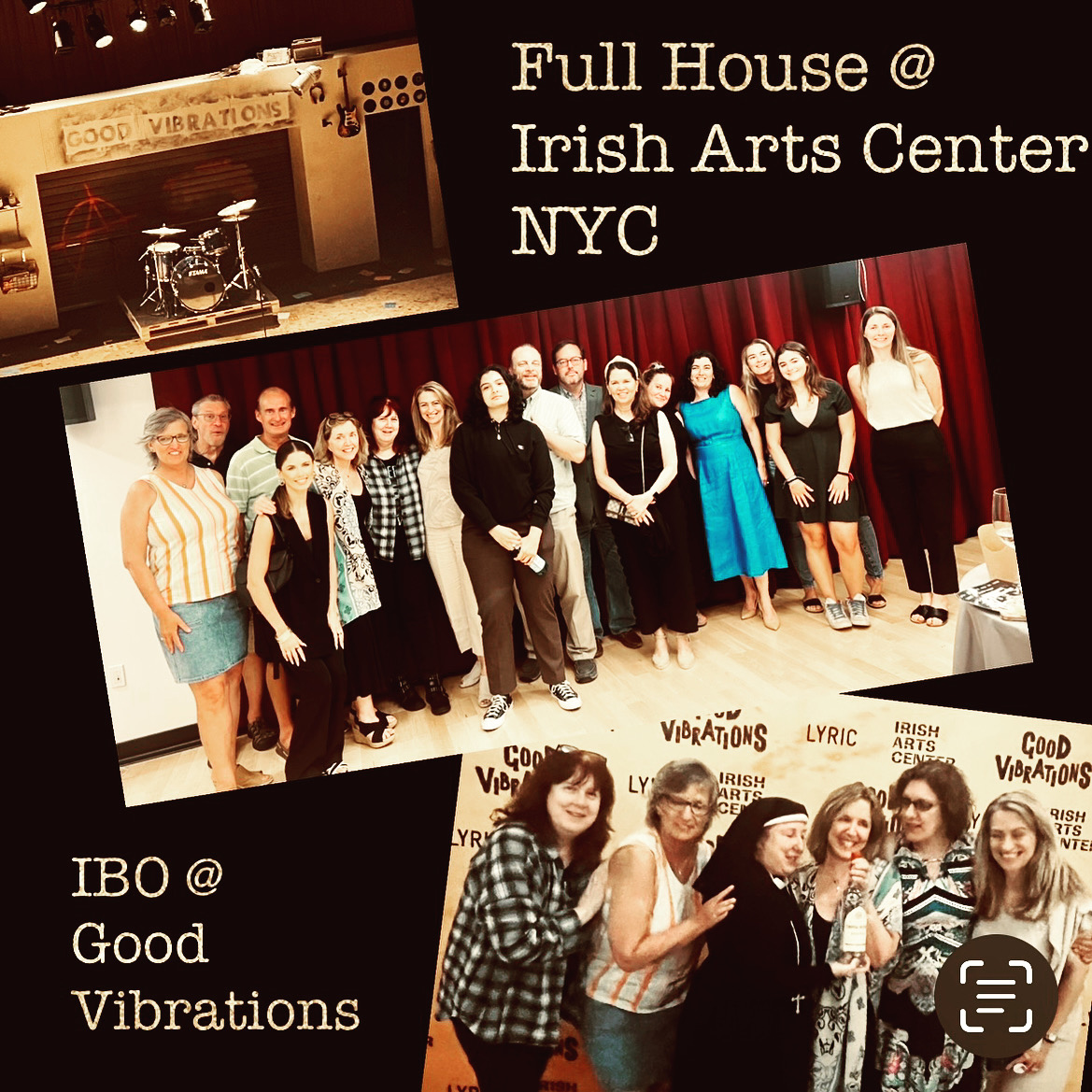 HelenOSheaMusic's tweet photo. Had to shout out @IrishArtsCenter and Aidan Connolly for bringing this gem of a show all the way from Belfast to the big apple 🍎Brilliant fun with the @IrishBusinessNY crew Paul Finnegan @CenterPieceNY Maura Clare @SmugglingNun & Eileen Collins - go hiontach ar fad🎶🦋☘️ https://t.co/NPZkMCchBL