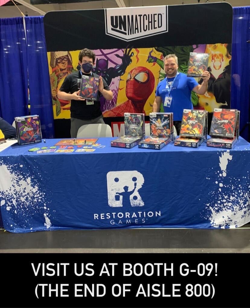 Who’s hitting #SDCC this weekend?

Make sure you check out our booth G-09 and all the Marvel Unmatched sets! Say hi to Noah and Ian!