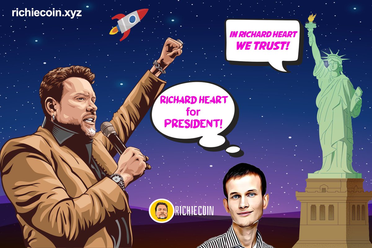 Richie_Coin_XYZ's tweet photo. 💥Richard Heart for PRESIDENT!!

$RHPC is a hyper deflationary Ethereum token with 4x 🔥Burning Mechanisms

💰1 RHPC = 0.00000013$
👉Buy $RHPC the Presale: https://t.co/1OTw6DBu2h
👉Discord: https://t.co/TeIUM7m2hn

🚀LFG Richard Fans!

#Ethereum #Presale #RichardHeart  $BTC https://t.co/Yp8ZMDcYnB
