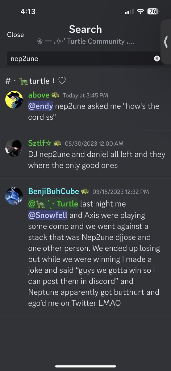 Lm_endy's tweet photo. @Plan3tNep These are the only mentions of you in our cord, trust me, I think you take this a lil too serious https://t.co/qye8fHJ0vZ