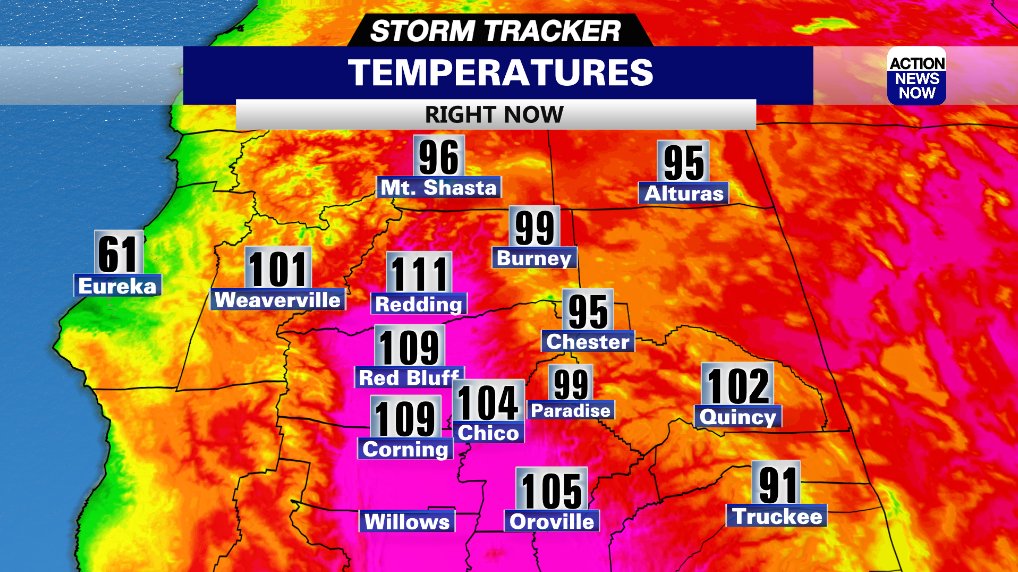JasonStiff's tweet photo. Northern California is frying on Friday... Heat Advisory through Saturday! I'll have your 7-day #weather forecast through NEXT Friday at 4, 5, 6, 10 &amp; 11pm!

#California #Chico #Redding #NorCal #sun #heat #heatwave #heatdanger #HeatAdvisory #Friday #Saturday #weekend #wx #cawx https://t.co/D8rq6mah2R