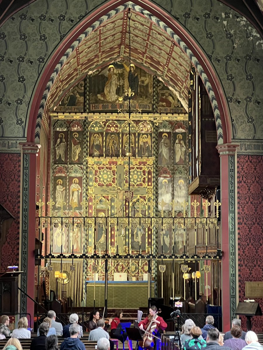 It was a wonderful concert today at St. Salvador's.  A good crowd really enjoyed great performances by members of the Soteria Trio which included music from three wonderful films: The Mission, Cinema Paradiso, and The Last of the Mohicans.  All packed an emotional punch.