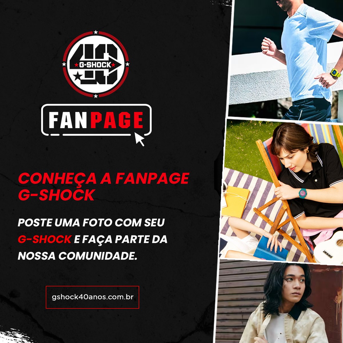 Faça parte da nossa comunidade e mostre seu momento G-SHOCK 👊

Acesse: gshock40anos.com.br

#GShock #GShockBrasil #GShockBR #CasioRelogios #CasioGShock #GShockLover #Relogios #GShockFan #GShockFanpage #FanpageGShock #GShock40th #GShock40Anos