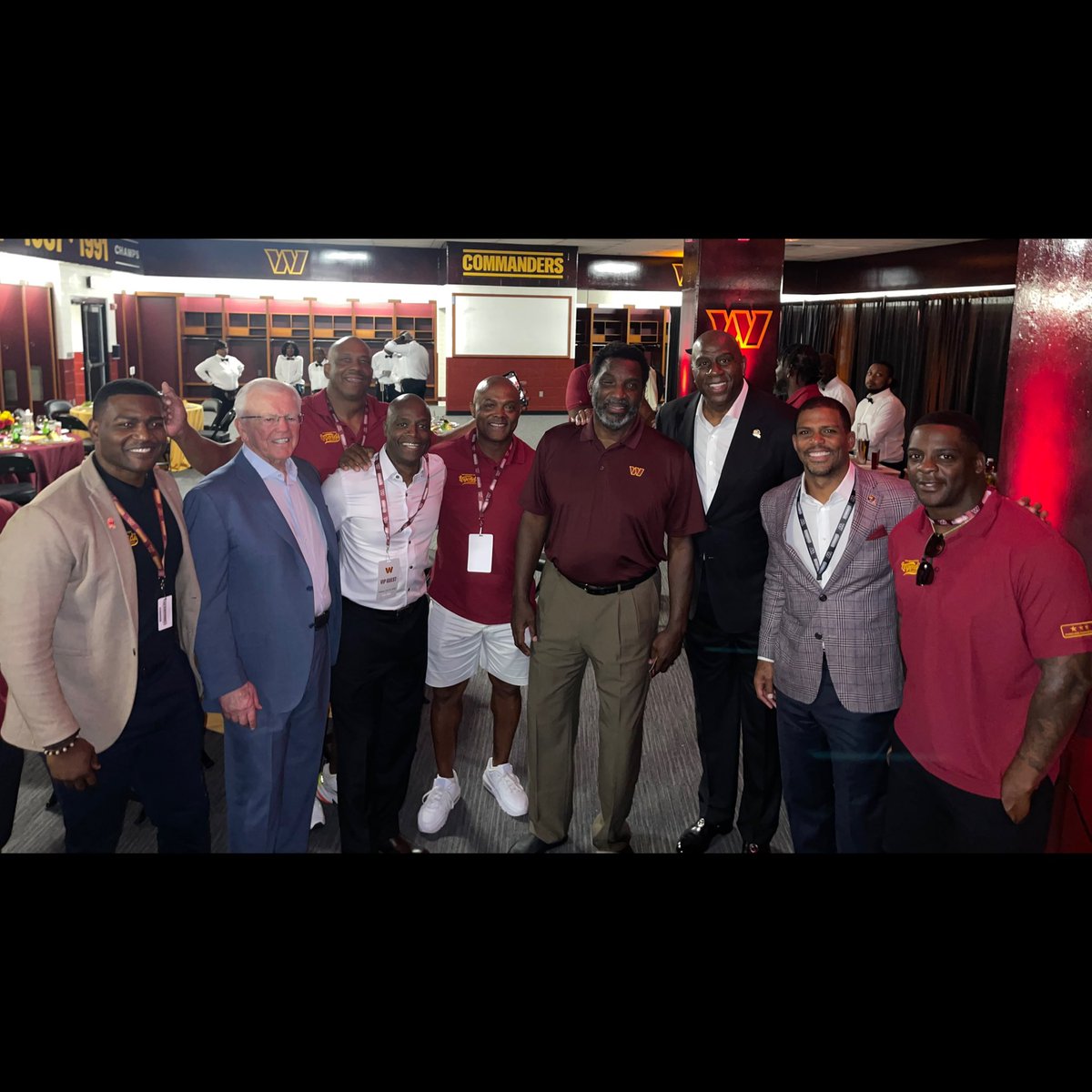 MagicJohnson's tweet photo. A big big big thank you to Josh Harris for allowing me to be his partner! Thank you to my business partner Eric Holoman, President of MJE Christina Francis, VP of MJE Alexia Henderson, President of SodexoMAGIC Charles Johnson and my longtime business partner and friend Mike Triplett for joining me on such a historic day!