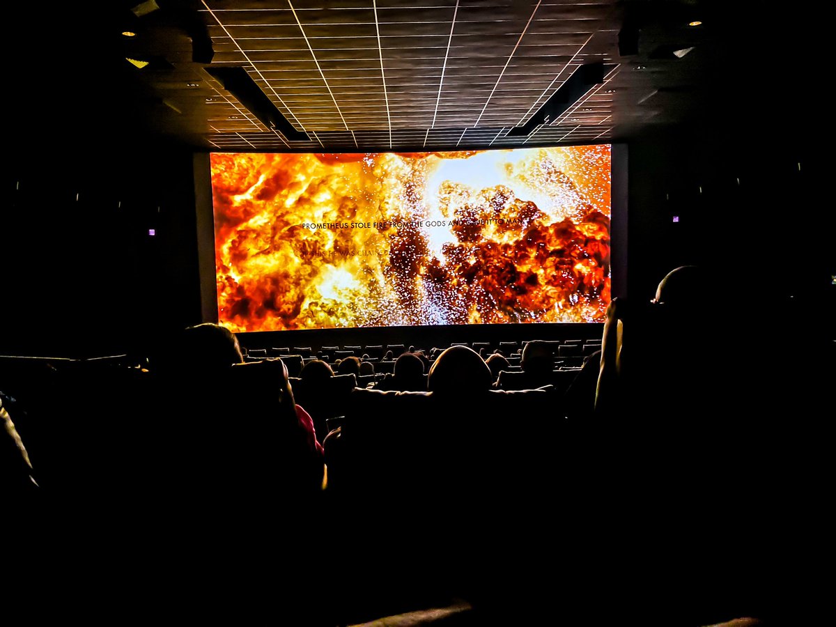 CivilLinesBoy's tweet photo. #OppenheimerInIMAX is INSANE. It’s the greatest movie watching experience I’ve ever had, from its riveting start to devastating end. The most blatantly truthful and transcendent portrayal of the human experience. 
It is not tough to choose the better film on the day of 21st July. https://t.co/NCbtk4rG7g