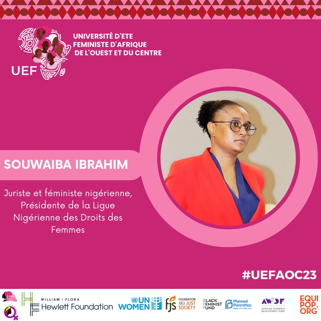 uefdakar23's tweet photo. Case Jigueni Nder 
Thème : "La gestion de la famille ; à quand un code qui respecte les droits des femmes?"
Nous aurons le plaisir d'accueillir des femmes inspirantes dont nous vous proposons de découvrir les profils. 
#uefaoc23 https://t.co/avuWgePuQp