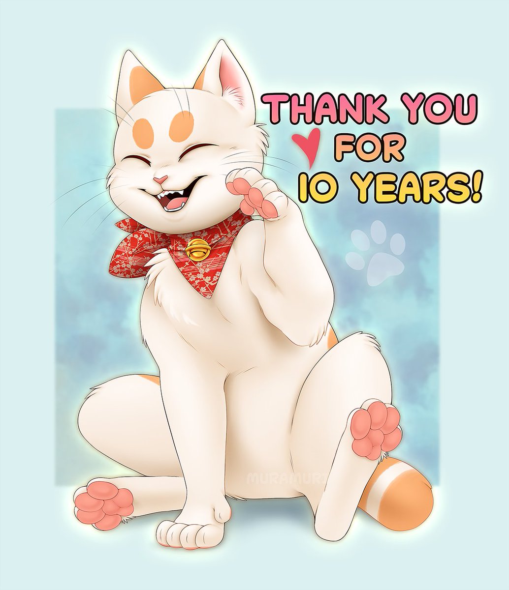 Muramuriart's tweet photo. Happy 10th anniversary lil Mura!
2013 vs 2023

#digitalart #drawthisagain #furryart #furryartist #cat https://t.co/awFcTws7LK