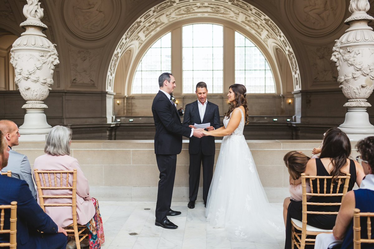MarriedByAJ's tweet photo. A preview of the decadent images captured from this past week’s wedding ceremony at city hall in San Francisco, my 23rd ceremony as writer and officiant 🙌

📸 @zoelarkinphoto 
💍 @MarriedByAJ https://t.co/39LjEVVCvQ
