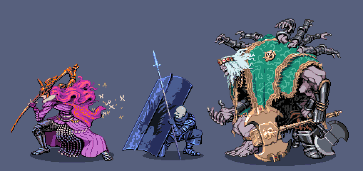 specialmin64's tweet photo. I made some Elden Ring sprites :) #Pixelart https://t.co/q4udalcNZA