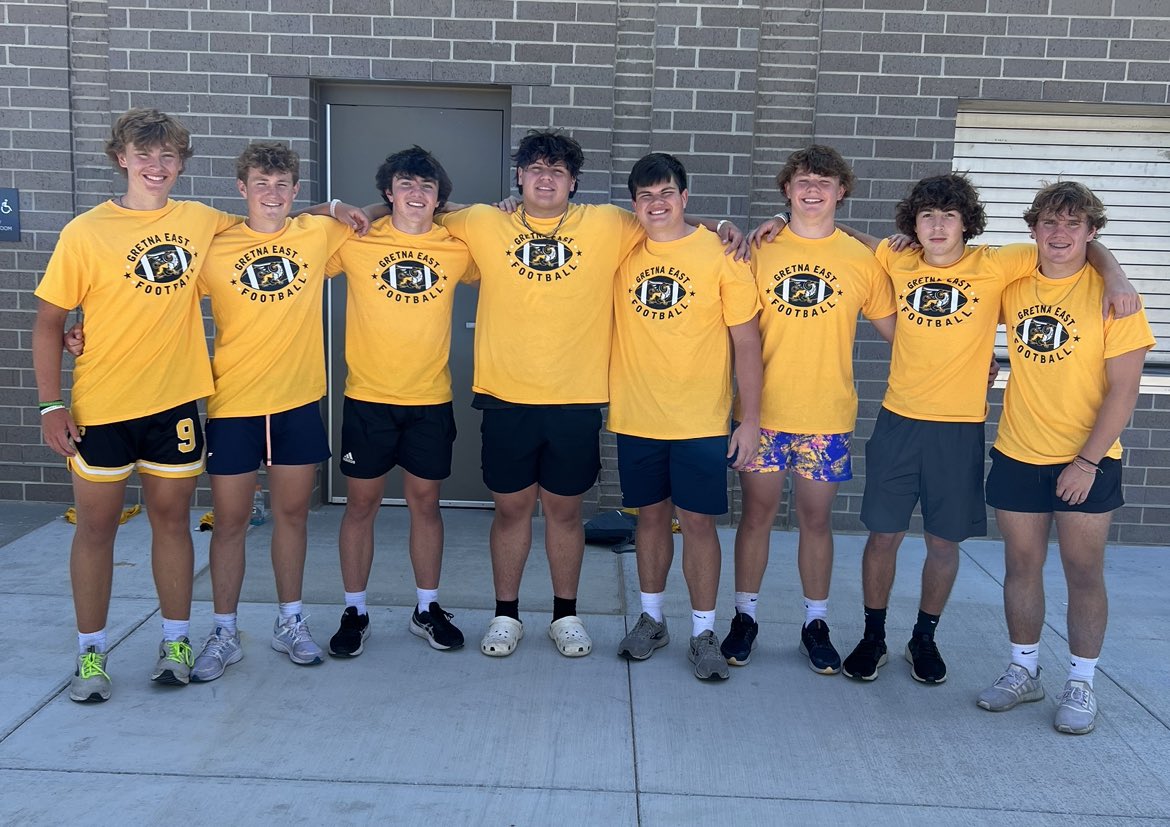 GriffFootball's tweet photo. 2023 Gretna East Unity Council. @luke34johnson @Grayson_Fisher_ @ConnorSams7 @kaehletoledo  Joe Rodriguez, @Caden_Boyer08 @QuentinMalone22 @Gtuff_10 voted by their teammates. https://t.co/Rs4ZBkMA6D