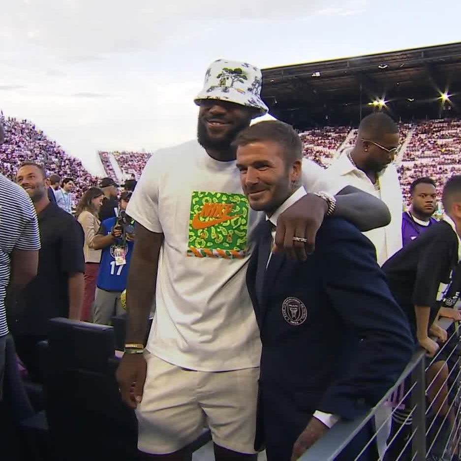 LeBron James couldn't miss Messi's Inter Miami debut 😎