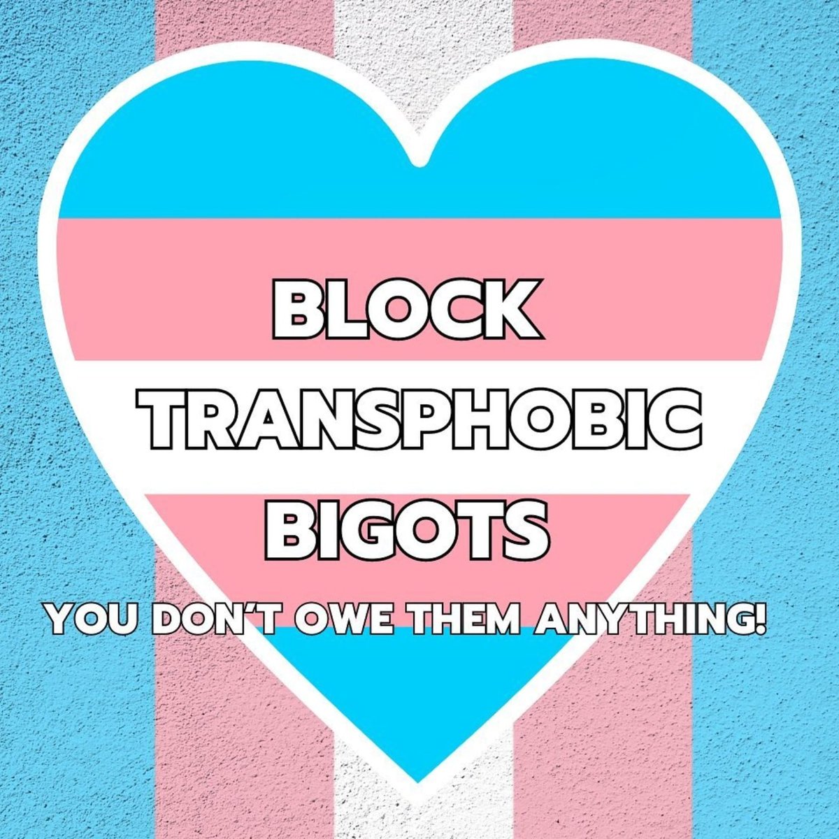 WhereTrueLoveIs's tweet photo. #Transgender #lgbtqia #pride
🏳️‍⚧️🏳️‍⚧️🏳️‍⚧️🏳️‍⚧️🏳️‍⚧️🏳️‍⚧️🏳️‍⚧️🏳️‍⚧️🏳️‍⚧️
🩷🩷🩷🤍🤍🤍🩵🩵🩵
#TransRightsAreHumanRights https://t.co/VktPlLxdKx