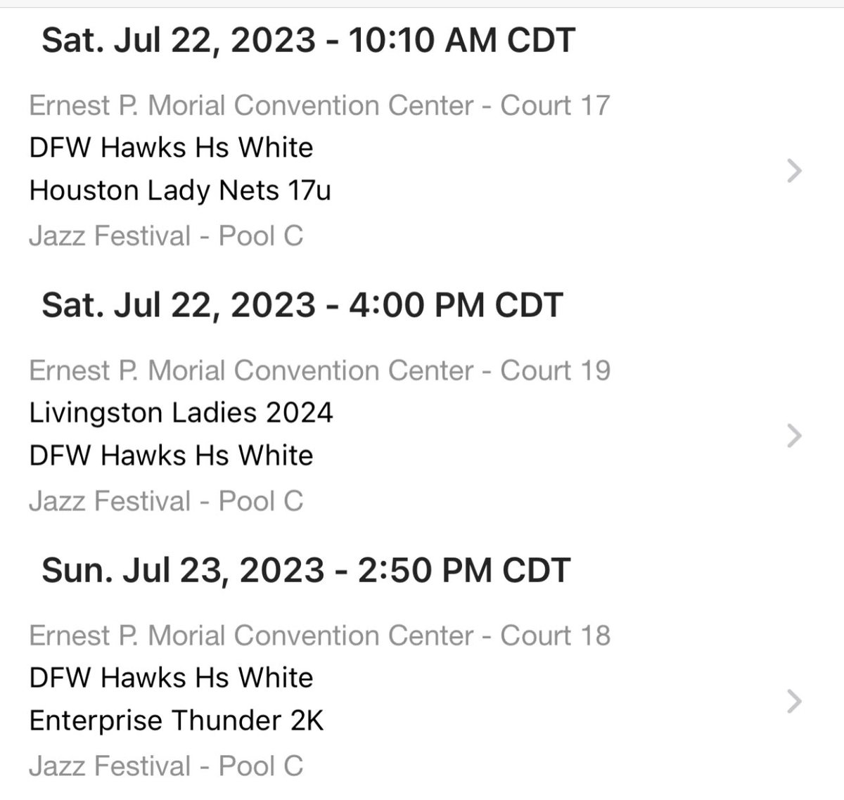 Check out my team this weekend <a href="/RBA_events/">RoundballAcademy</a> basketball on the bayou