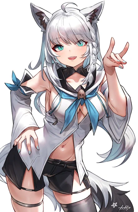 新ビジュアル可愛すぎ!  #絵フブキ