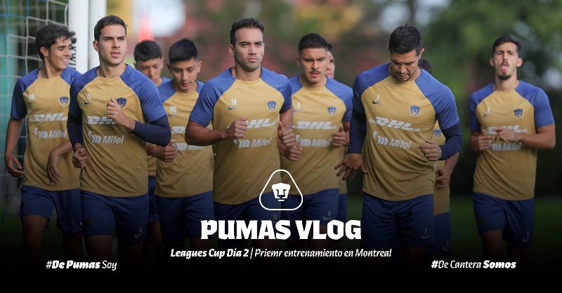 PumasMX's tweet photo. Buen ambiente en el equipo, estamos concentrados y animados en la #LeaguesCup 🙌

Así vivimos el entrenamiento en las instalaciones de CF Montréal. 

#DePumasSoy #DeCanteraSomos
