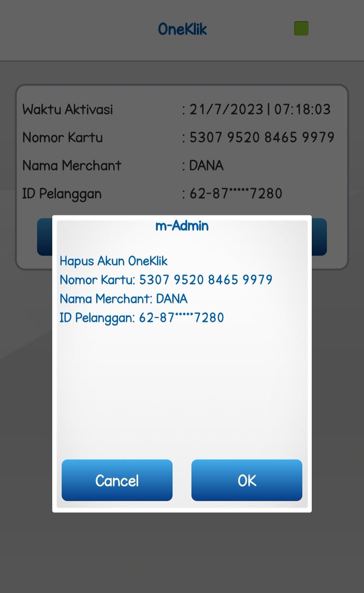 Metode penipuan dg fitur oneklik bca. Korban diminta norek &amp; no kartu. Penipu memasukkan norek dan no kartu korban ke danapay. Korban diarahkan ke pengaturan oneklik utk konfirmasi, tanpa disadari oneklikny sdh terkoneksi ke akun penipu. Ga perlu lama..uang lsng terkuras habis 🥴