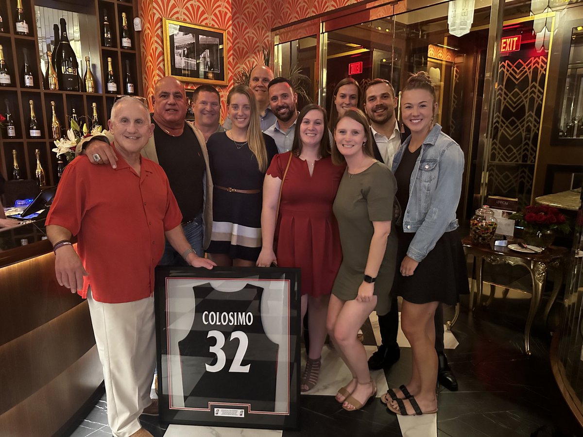 Special thank you to Dr Colosimo for 35 years of being team physician at the university of Cincinnati-from the athletic trainers of the past, present and future we will miss you