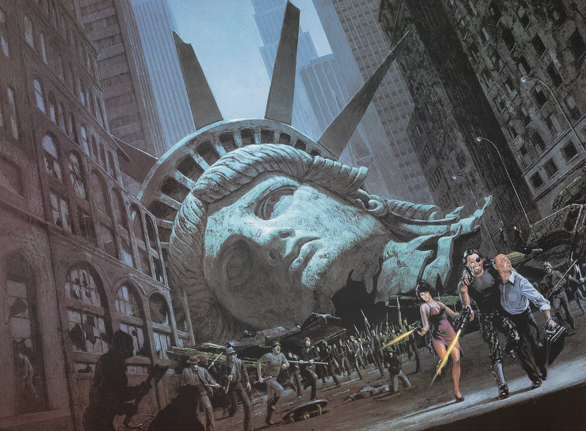 retroscifiart's tweet photo. 🗽Alex Schomburg (1964), Rodney Matthews (1984), Tony Roberts (1975), Barry Jackson (1981) https://t.co/VruiZpHnqr