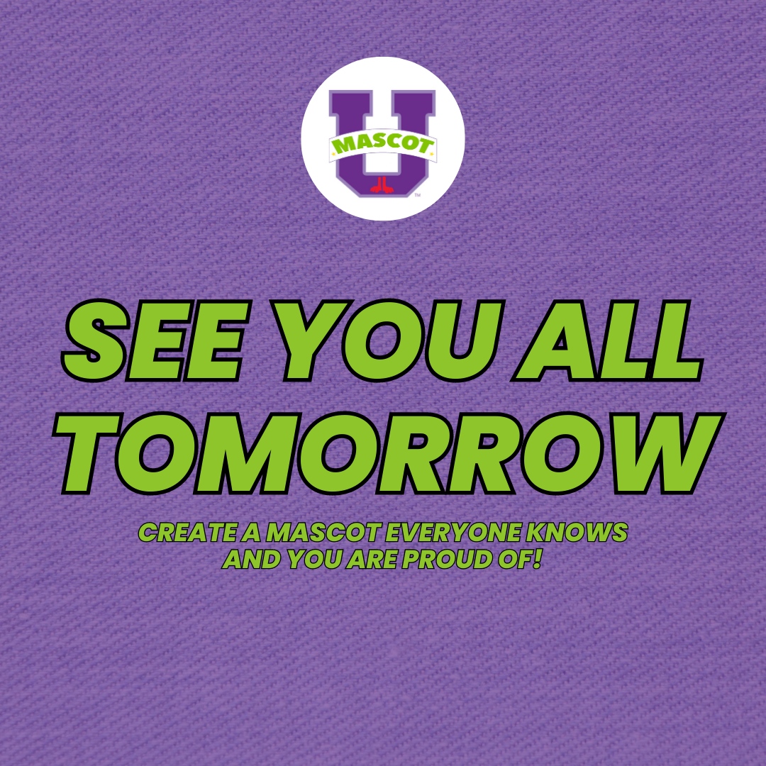 MascotUmtg's tweet photo. It's almost time! 🚀 Only one more sleep until the Mascot U 2023 Conference! Pack your bags, grab your tickets, and get ready for the mascot event of the year. See you all tomorrow! 🌟

#MascotU2023 #TomorrowIsTheDay https://t.co/SV2xzbBZZd