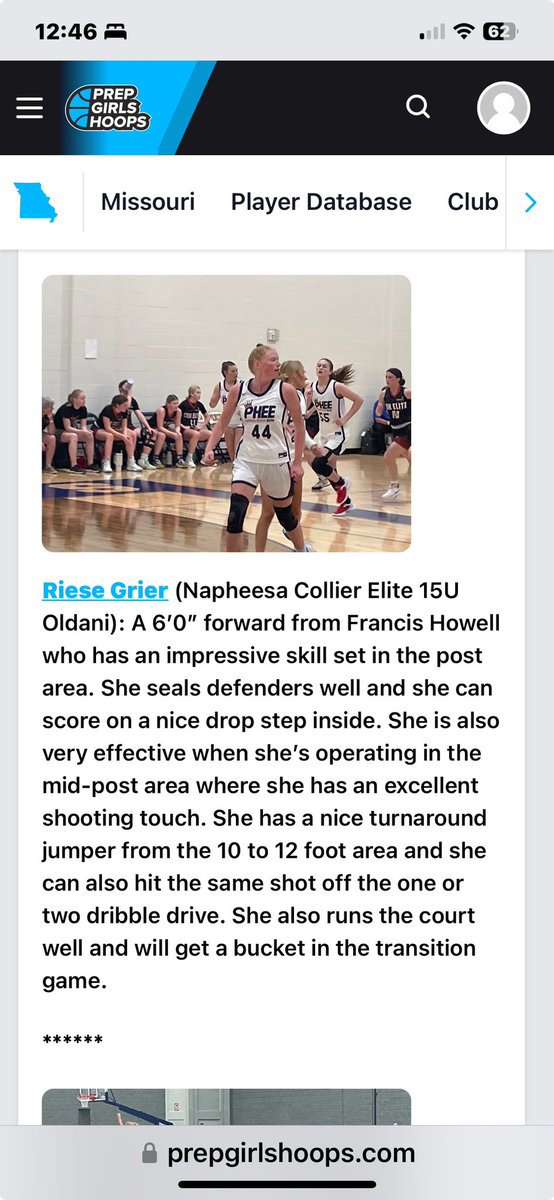 Riese (@riesegrier) on Twitter photo Thank you <a href="/PGHMissouri/">Prep Girls Hoops Missouri</a> for the write up! So grateful to be considered one of the top forwards in my class. <a href="/PheeElite/">Napheesa Collier Elite</a> <a href="/fhladyvikingbb/">Howell Girls BBall</a> Thank you <a href="/PGHMissouri/">Prep Girls Hoops Missouri</a> for the write up! So grateful to be considered one of the top forwards in my class. <a href="/PheeElite/">Napheesa Collier Elite</a> <a href="/fhladyvikingbb/">Howell Girls BBall</a>