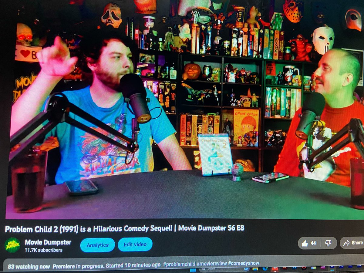 MovieDumpster's tweet image. We’re LIVE with #PROBLEMCHILD2! Come hang! 💚📼