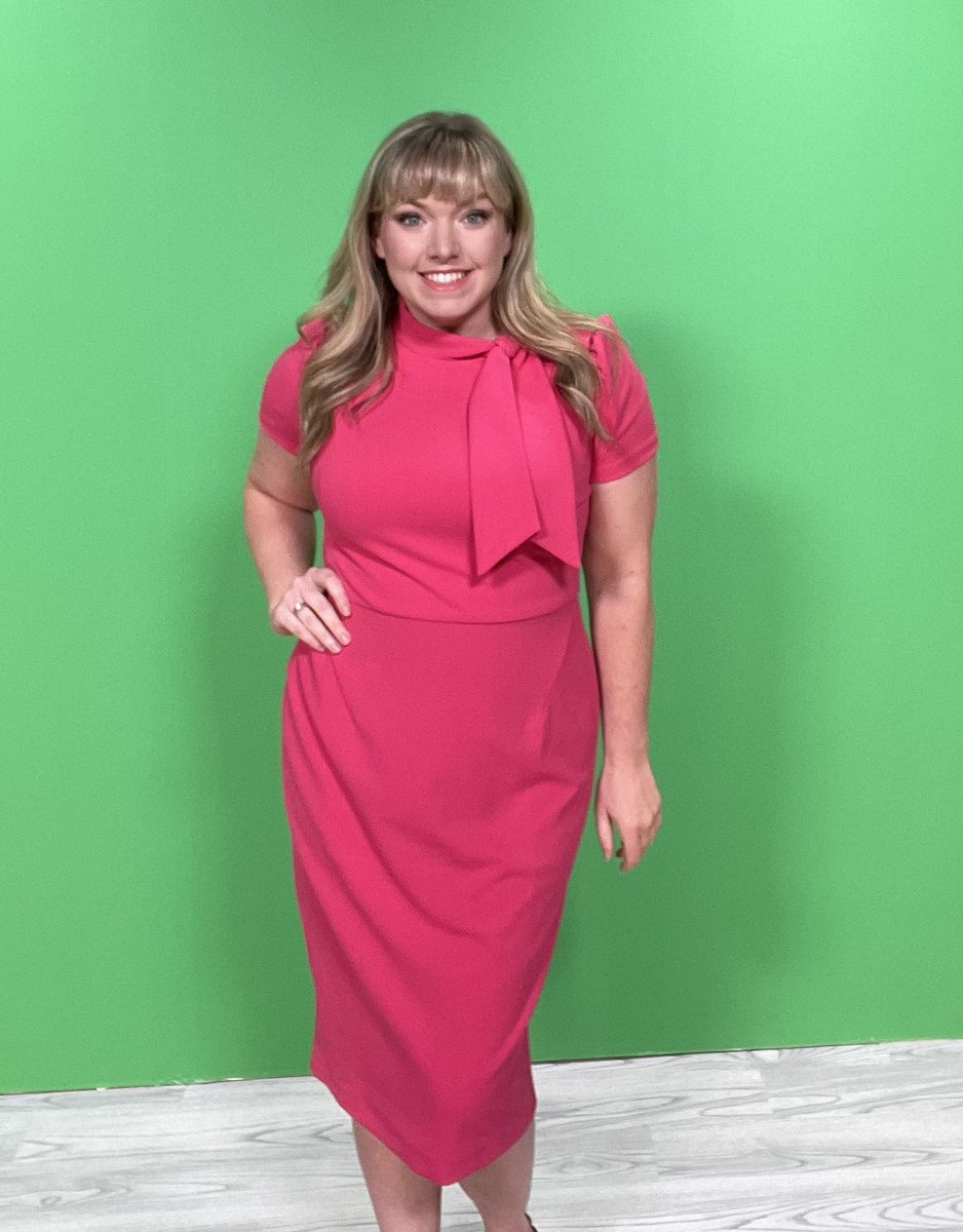 wxcecil's tweet photo. This Barbie tracks rain and storms! Day 5 of wearing pink on air for @barbiethemovie week! #barbie #STEMBarbie https://t.co/Osos7qipAG