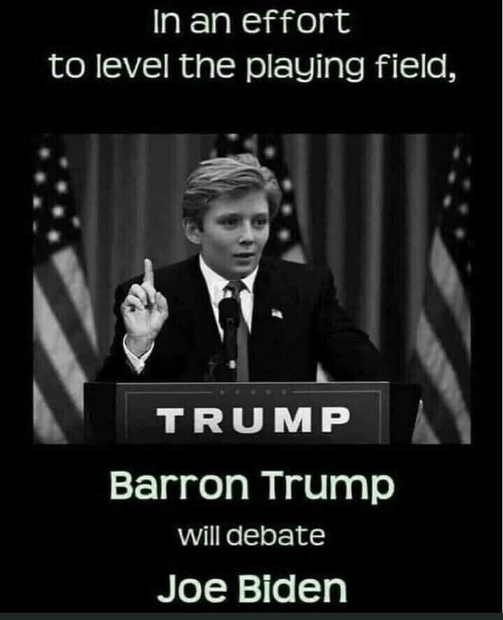 RpsAgainstTrump's tweet photo. Donald Trump just “reposted” this on his failing “Truth Social.”

Remember when Trump and his supporters were outraged when people brought up Barron Trump? Is Barron a fair game now? https://t.co/O0ASHVONqF