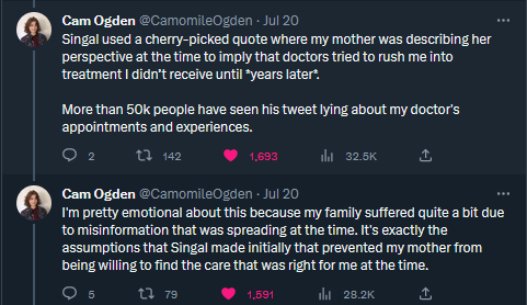 theserfstv's tweet photo. If there's anyone on the left who's still defending Jesse Singal or downplaying his transphobia I'm sorry but it's absolutely disgusting to defend this behavior. 
He deleted the tweet after again being called out by the very people he was trying to exploit to push his ideology https://t.co/nJVxAMhegg