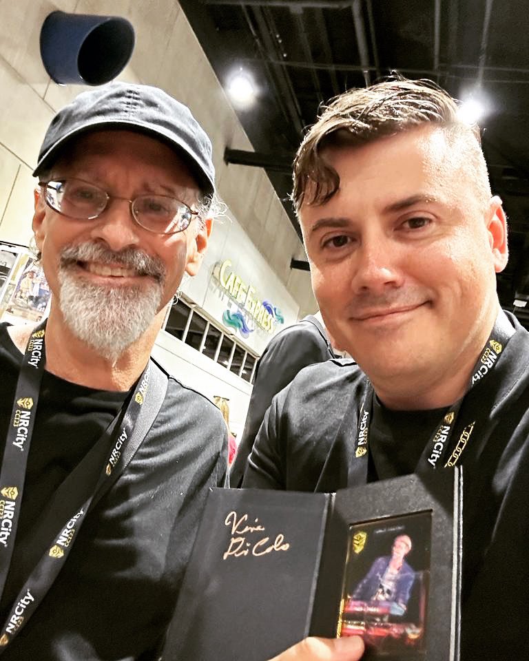 tkntrades's tweet photo. Mr. Vince DiCola loving his trading card at @Comic_Con 
#VinceDiCola #comiccon2023 #SSDC #comiccon #nrcity https://t.co/8w37x5e1gV