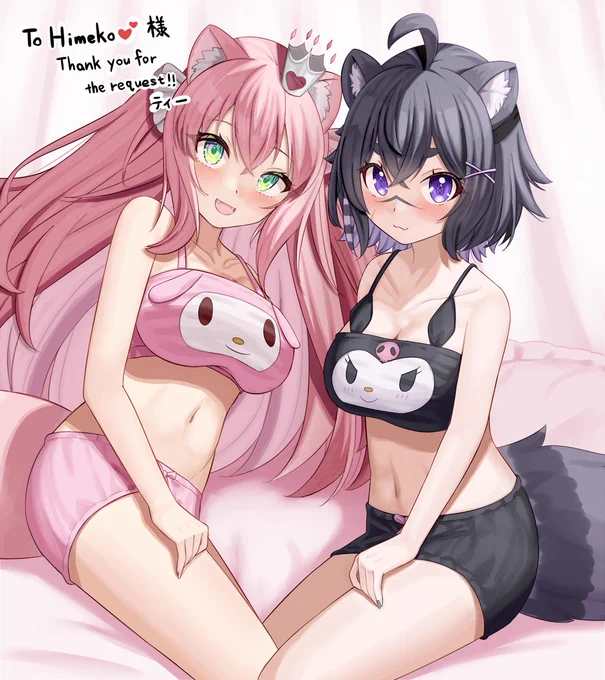 skebにてVtuberのHimeko様()とRomie様()を描かせていただきました。 依頼はHimeko様ですが、Romie様と一緒の絵をご依頼ということで、お二人は仲がいいのですね! ご依頼いただきありがとうございました! #himekoart #RomieArt