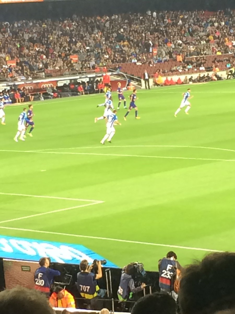 HamboneSTL's tweet photo. I just watched Messi’s #MLS debut and got a little nostalgic for the time my wife and I went to a FC Barcelona match in Barcelona. Messi scored three goals that night. https://t.co/EQiee9vL9H