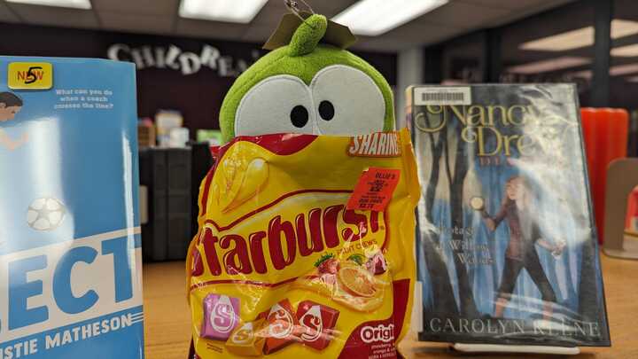 GeneseeLibrary's tweet photo. We may have gotten a little carried away with the snacks during movie night at Stuffed Animal Sleepaway Camp... we may have a few tummy aches. https://t.co/bUkpB1nuFl
