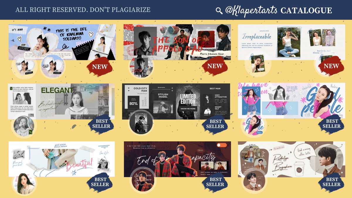 KLAPERTARTS's tweet image. HELP RT 🙌🏻  terima kasih!

ADA KATALOG BARU LAGI
Layout classy, coret coret, couple dan squad atau bestie lengkap

&amp;gt; Katalog lengkap cek link di bio

#zonauang #zonaba #zonajajan