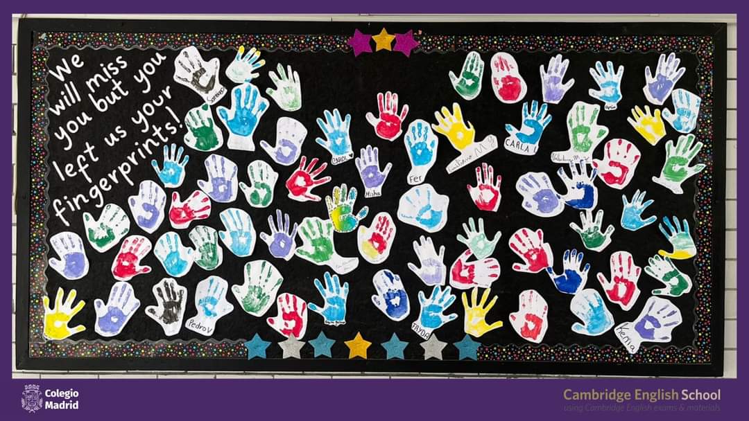 ColegioMadridMX's tweet image. We will miss you but you left us your fingerprints! 
.
#IntegratedLearning  
#MadridBien #ColegioMadridMX 
#CambridgeSchool  
.
Periódico mural Primaria