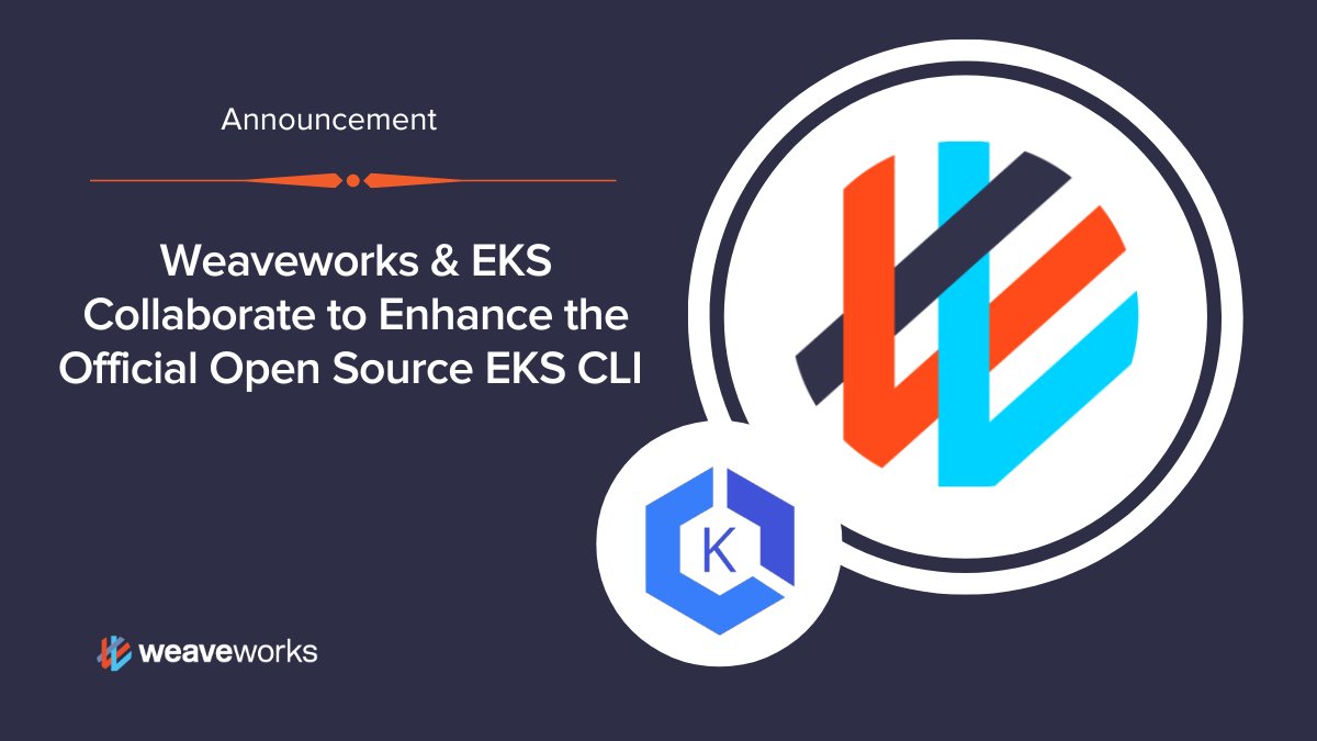 weaveworks's tweet photo. Calling all #eksctl users &amp; contributors! We've migrated the eksctl project, the #EKS official CLI, to a new top-level GitHub organization, https://t.co/RYbYonDcSx. Explore the new home &amp; join us as we shape the future of eksctl together. #OpenSource 

https://t.co/PeBK62eajz https://t.co/PY7Tr9eL5g