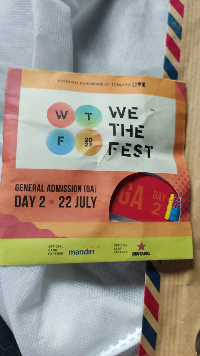 WTS GA Ticket day 2. udh tuker gelang. tinggal cuss tanpa cek KTP. alasan jual, dapet jatah VIB
Go send , Wa aja +62 877-7452-4232
#wethefest2023
#tiketwtf