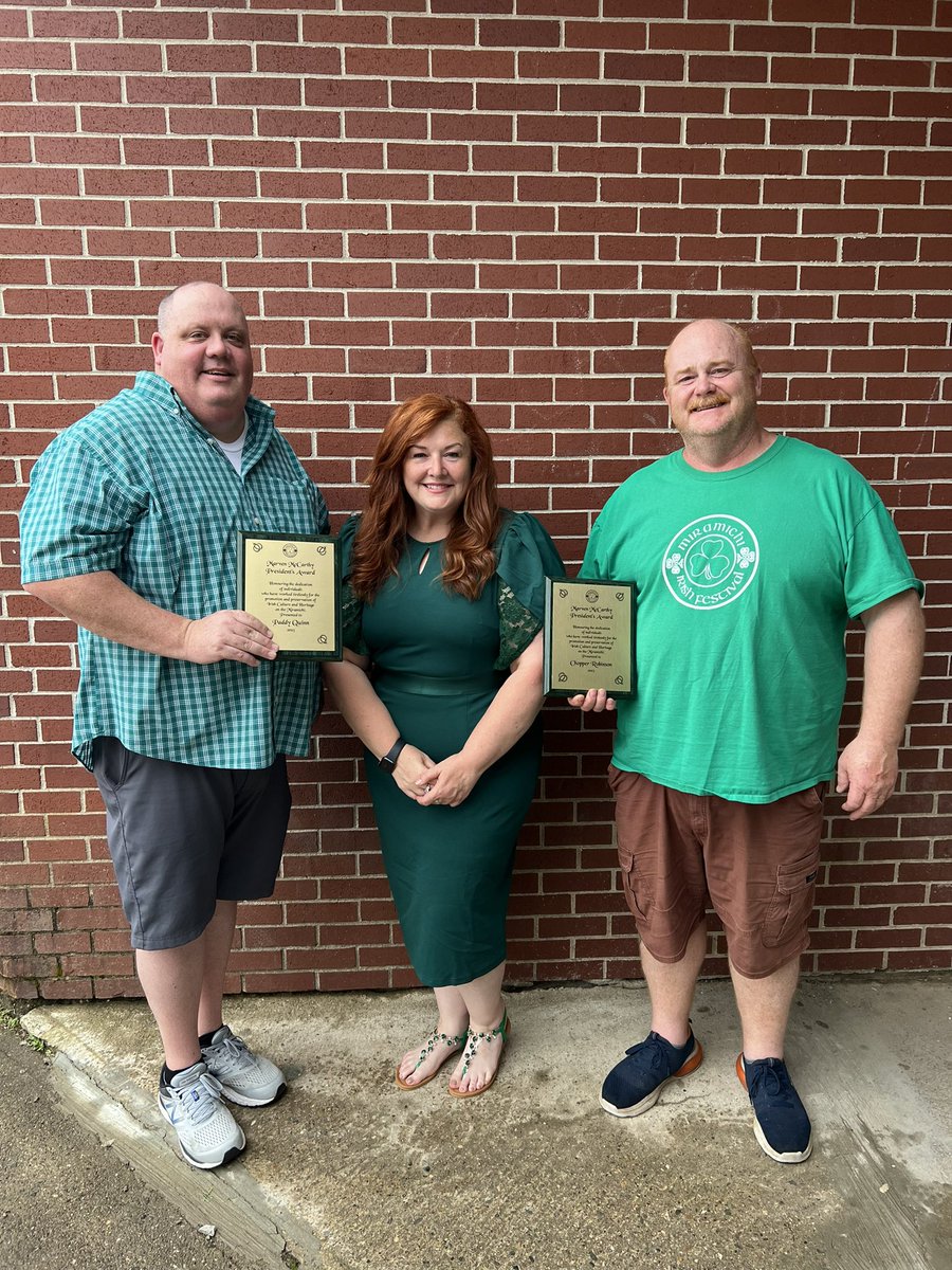 Congratulations to our Marven McCarthy President’s award recipients, 2 of the most deserving for all they do!