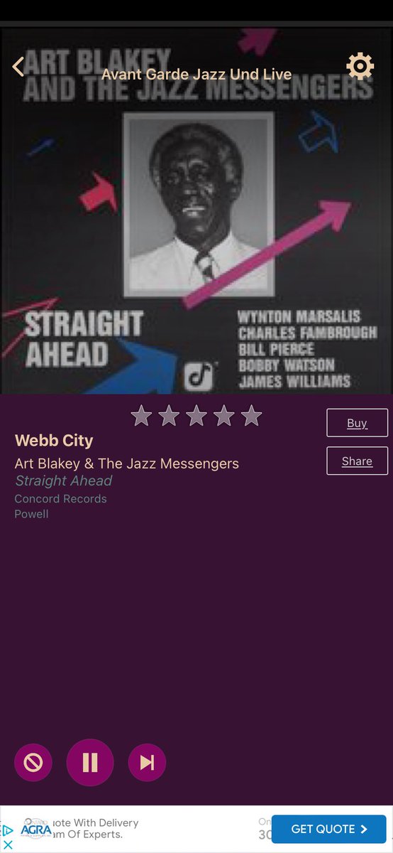 exdgh's tweet image. Webb City by Art Blakey &amp;amp; The Jazz Messengers on AccuRadio accuradio.com/share/song/4e3…