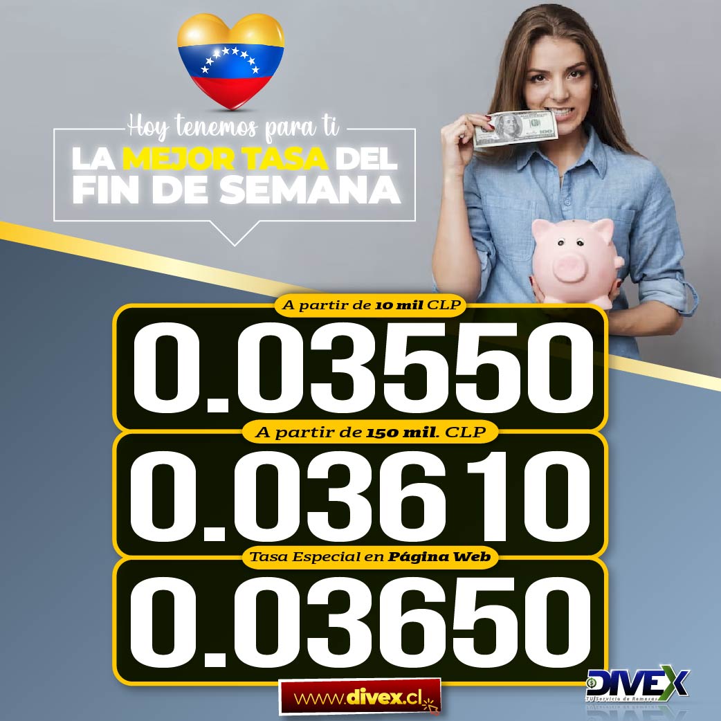 DivexRemesas's tweet photo. En @DivexRemesas Somos tu aliado a la hora de enviar dinero a tus familiares en cualquier rincón de Venezuela...  ingresa en nuestra página web desde donde te encuentres, las 24 y envía tus remesas al instante desde todo Chile.
.
. 
https://t.co/MKQnBnRW3k
📱 +56 9 9420 0657 https://t.co/kg2cY0qCae