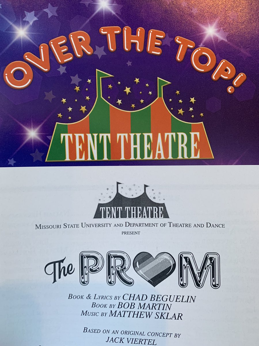 ScottofSCOTT's tweet photo. Opening night of @TentTheatre production of The Prom. The third show of Tent’s 61st season!  @MSU_RCASH @MSUTheatreDance @MissouriState https://t.co/yuDCvTZuIX