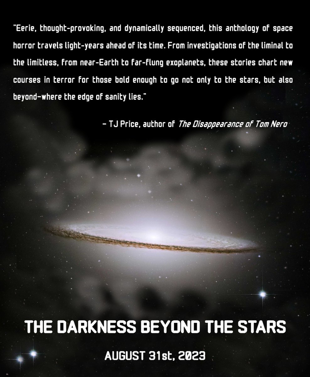 Check out this amazing blurb about THE DARKNESS BEYOND THE STARS by @eerieyore author of THE DISAPPEARANCE OF TOM NERO Get your pre-orders today, where ever you find books, Peep below for links! ✨💀👽