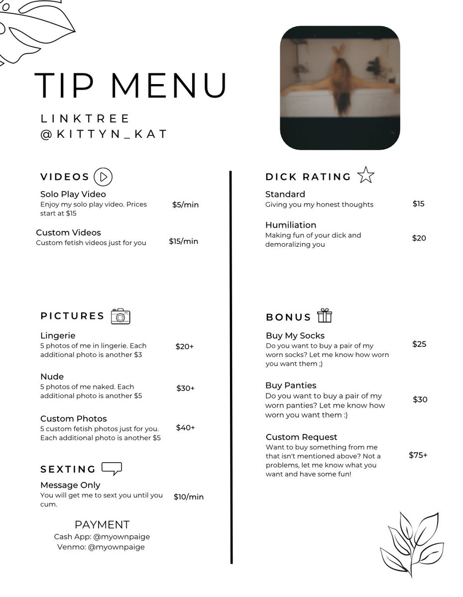 kat_kittyn's tweet photo. I have new Tip Menus 😈💕 let’s get weird! 
.
.
.
#onlyfans #payme #thegirlnextdoor #spoilme #submissive #nudes #blonde #onlyfansgirl #onlyfansmodel #feet #feetlover #cashapp #venmo #allnatural #daddyslittlegirl #daddysprincess #adultcontent #tattoos #naughty #collarme https://t.co/Dk9gb74T1g