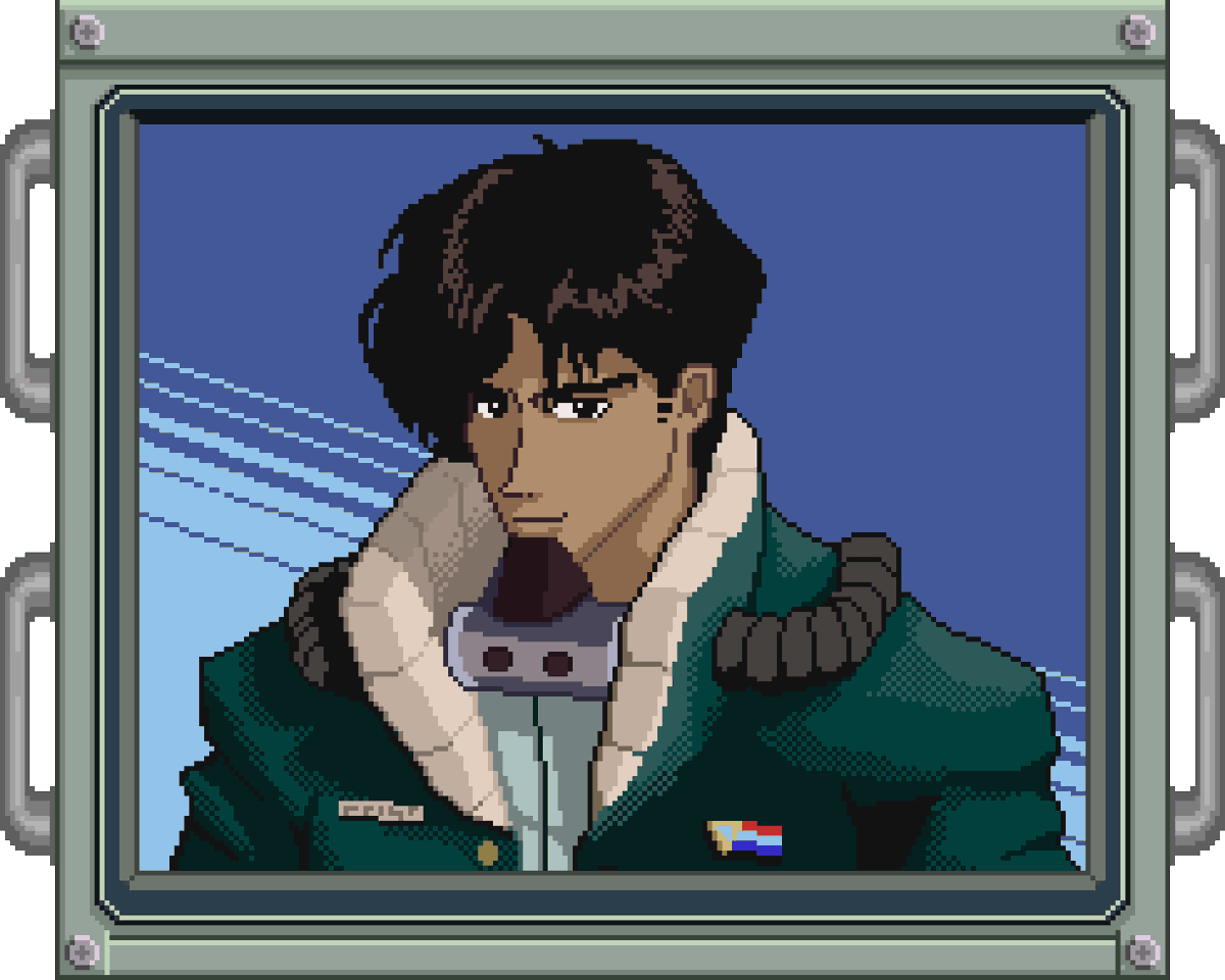 JayTKnox's tweet photo. Re-drew and edited some old stuff to make some #lancerRPG pilot portaits, soon to do more freshies. All in #pixelart  #90sanimestyle. https://t.co/W2yaHMlI5Q