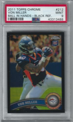 2011 TOPPS CHROME #212 VON MILLER PSA 9 MINT BLACK REFRACTOR RC SERIAL #213/299 #ad #thehobby https://t.co/XI6J4O9bfj https://t.co/ljcFdJTuqS